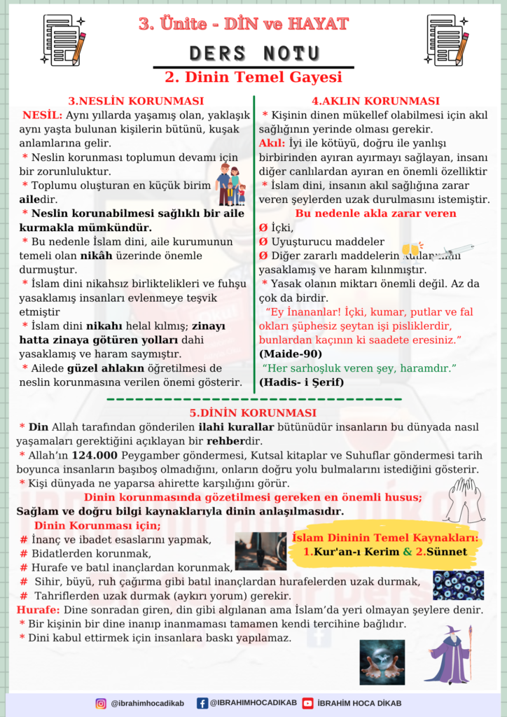 Dinin Temel Gayesi 2 2. Dinin Temel Gayesi