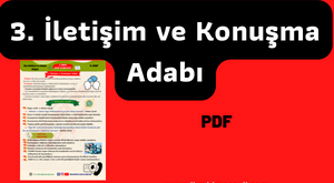 3. İletişim ve Konuşma Adabı 5 3. İletişim ve Konuşma Adabı